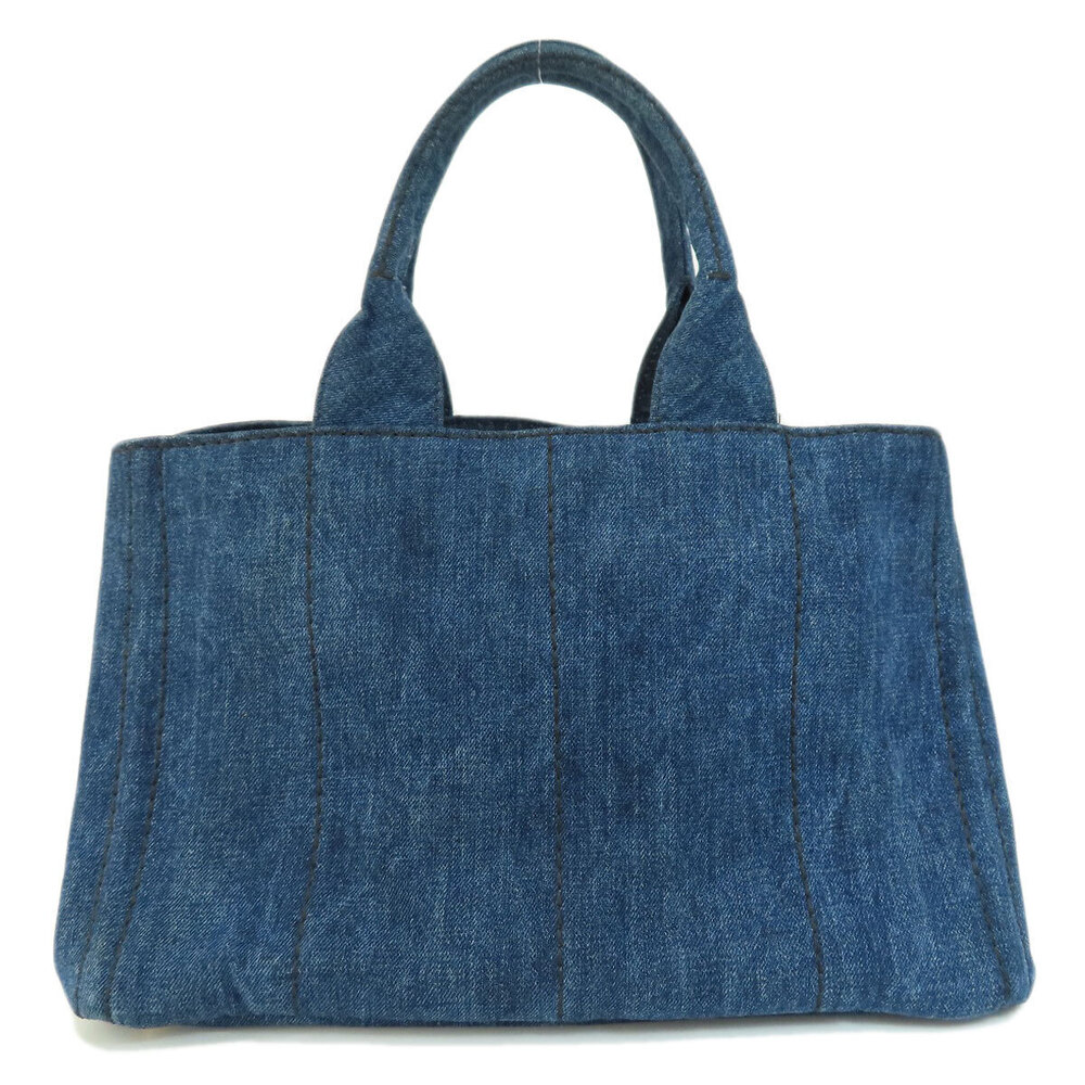 Prada Tote Canapa Bag 2way Denim Blue